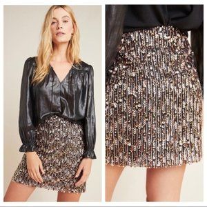 Anthropologie - Corey Lynn Calter sequined mini skirt SIZE LARGE
